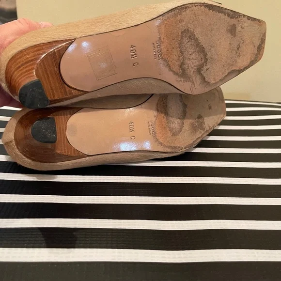 Vintage GUCCI ponyhair low pumps